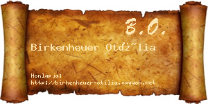 Birkenheuer Otília névjegykártya
